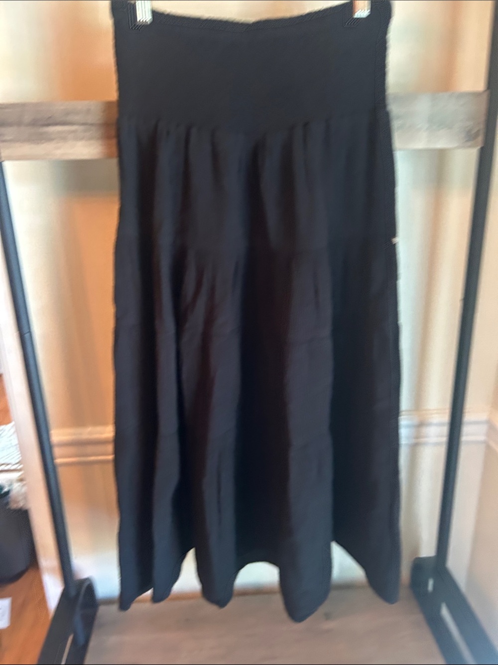 Black boho skirt